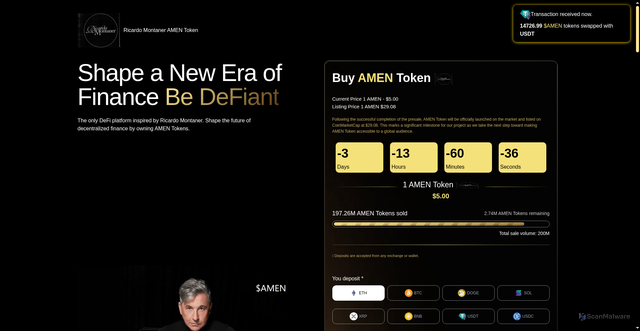 Security scan screenshot of http://presale-ricardomontaner.com/