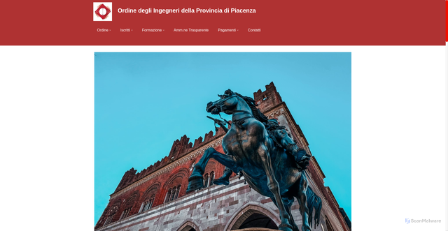 Security scan screenshot of https://www.ordineingegneri.pc.it/