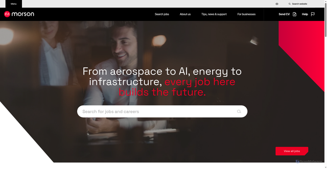 Security scan screenshot of https://morson.com