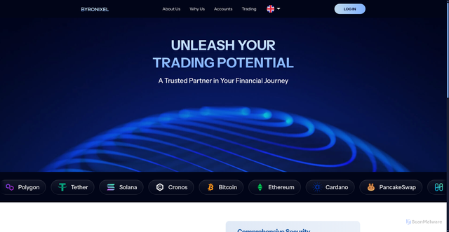 Security scan screenshot of https://byronixel.com/