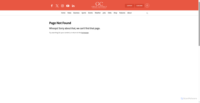 Security scan screenshot of https://www.griceconnect.com/classifieds/homes-rentals-and-real-estate/open-houses/2037056