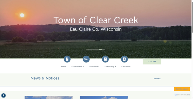Security scan screenshot of https://townofclearcreek.gov/