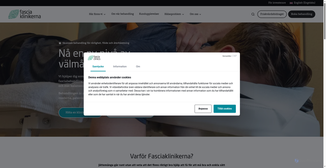 Security scan screenshot of https://fasciaklinikerna.se