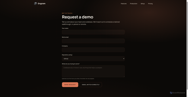 Security scan screenshot of https://engram-website-1hc.pages.dev/demo.html