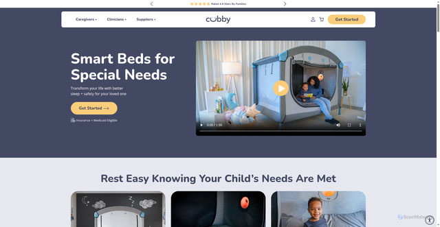 Security scan screenshot of https://cubbybeds.com
