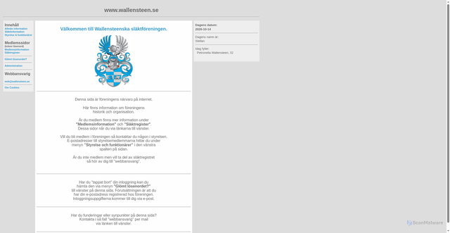 Security scan screenshot of https://wallensteen.se