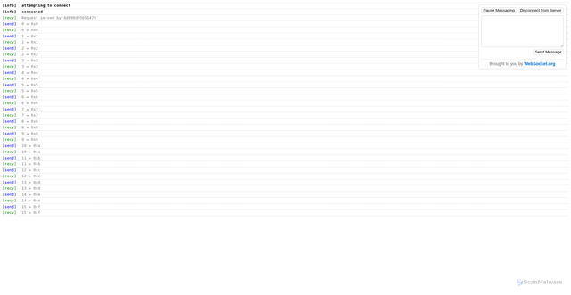 Security scan screenshot of https://echo.websocket.org/.ws