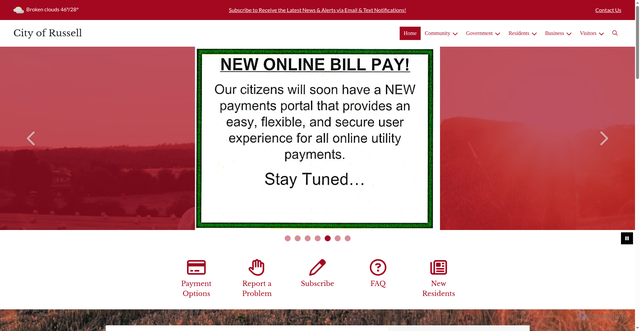 Security scan screenshot of https://russellmn.gov/