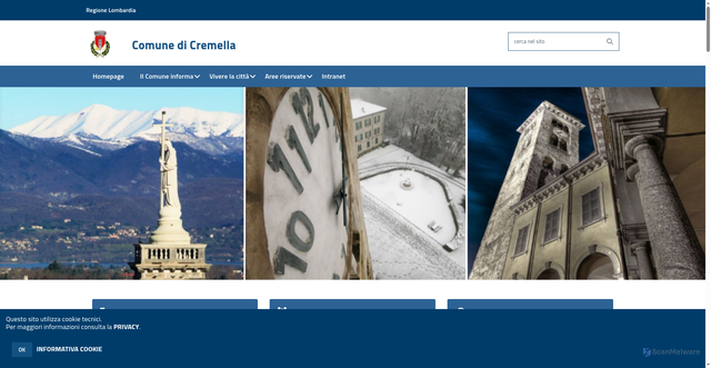 Security scan screenshot of https://www.comune.cremella.lc.it