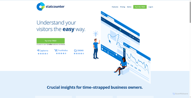 Security scan screenshot of https://www.statcounter.com/