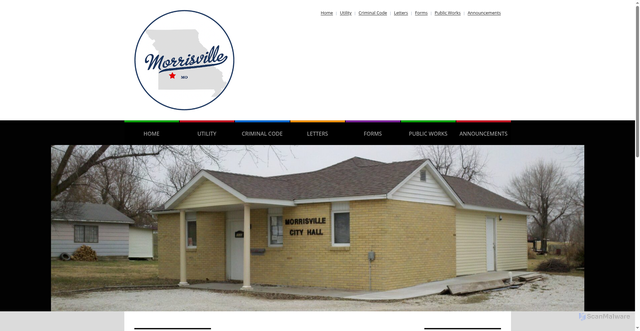 Security scan screenshot of https://www.morrisvillemo.gov/
