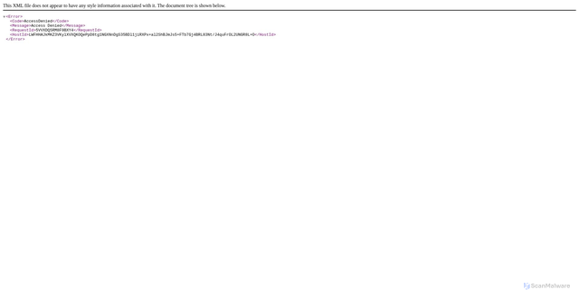 Security scan screenshot of https://bsa-efile-staging-prod-579095520610-s3b.s3.us-gov-west-1.amazonaws.com