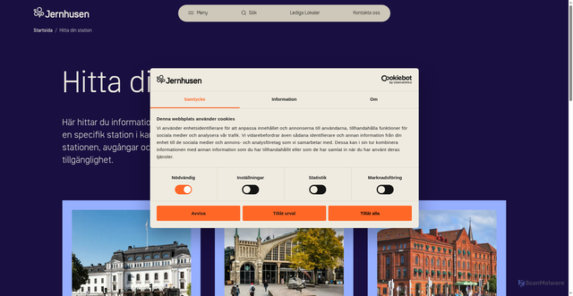 Security scan screenshot of https://centralengoteborg.se