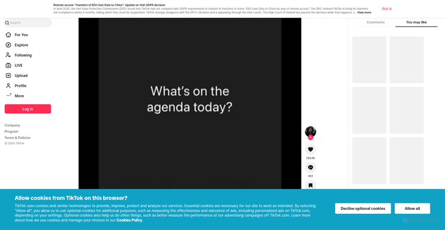 Security scan screenshot of https://vt.tiktok.com/ZS9c687pa/
