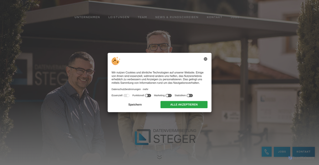 Security scan screenshot of https://www.steger.bz