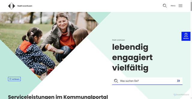 Security scan screenshot of https://www.leverkusen.de/