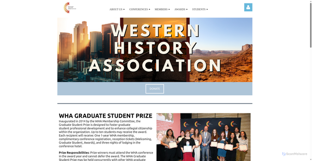 Security scan screenshot of https://www.westernhistory.org/awards/Graduate-Prize