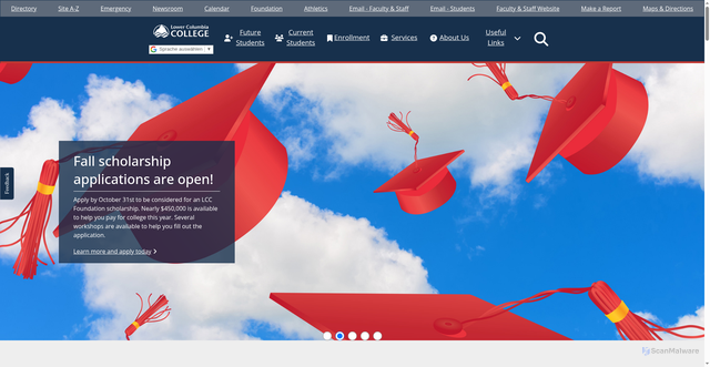 Security scan screenshot of https://lowercolumbia.edu/