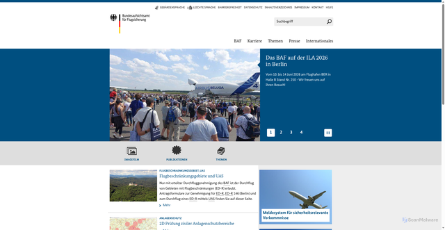Security scan screenshot of http://www.fmsw.wsv.de