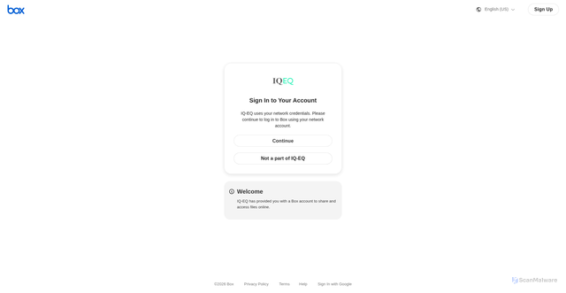 Security scan screenshot of https://iqeq.ent.box.com