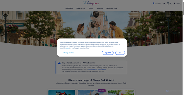 Security scan screenshot of https://tickets.disneylandparis.com/en-int/tickets