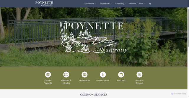 Security scan screenshot of https://poynette-wi.gov/