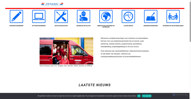 Security scan screenshot of https://dynamicct.nl/