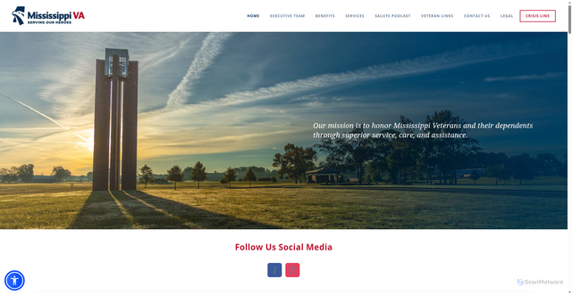 Security scan screenshot of https://www.msva.ms.gov/