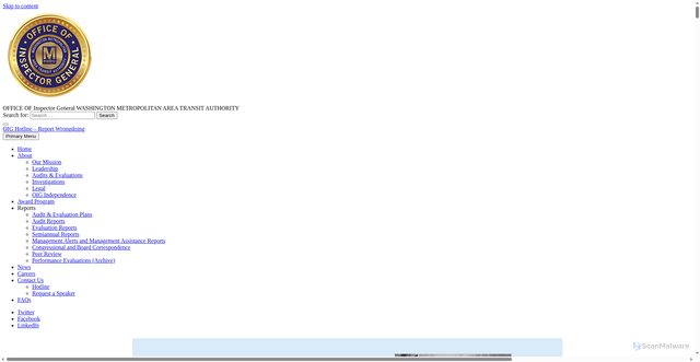 Security scan screenshot of https://wmataoig.gov/