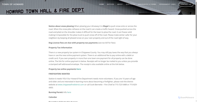 Security scan screenshot of https://howardchippewawi.gov/