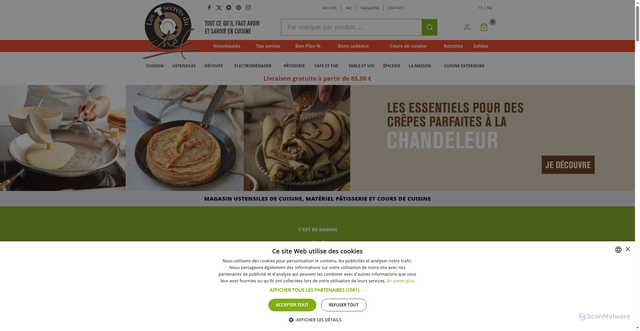 Security scan screenshot of https://lessecretsduchef.be