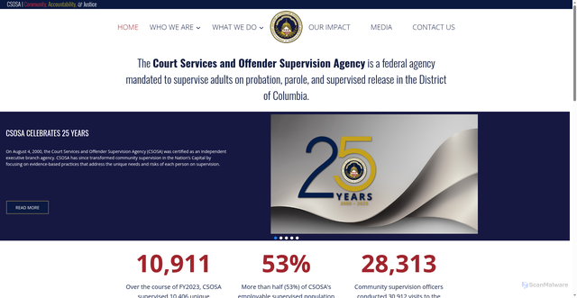 Security scan screenshot of https://www.csosa.gov/