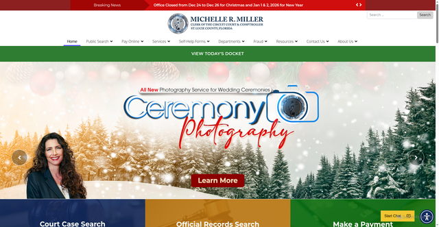 Security scan screenshot of https://stlucieclerk.gov/