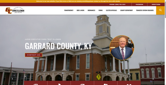Security scan screenshot of https://garrardcountyky.gov/