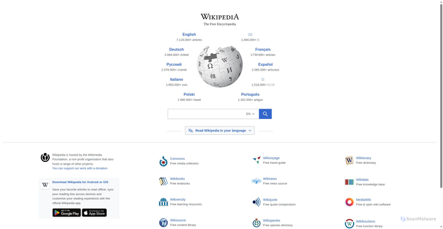 Security scan screenshot of https://wikipedia.org