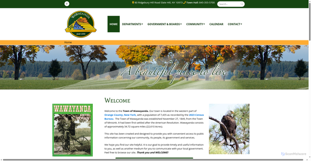 Security scan screenshot of http://wawayanda.gov/