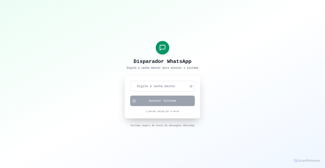 Security scan screenshot of https://disparador-wpp.pages.dev/