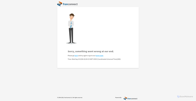 Security scan screenshot of https://neighborly.franconnect.net