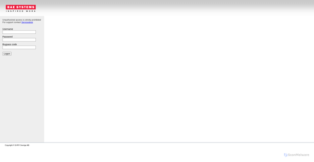 Security scan screenshot of https://tlcportal.baesystems.se/