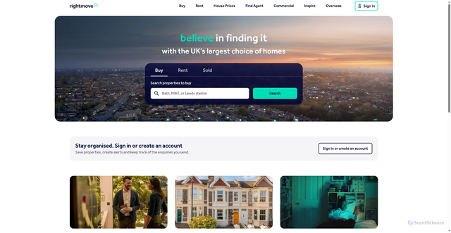 Security scan screenshot of https://www.rightmove.co.uk