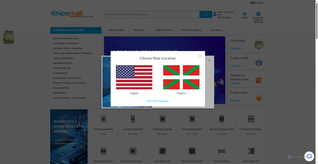 Security scan screenshot of https://chipsmall-eu.com
