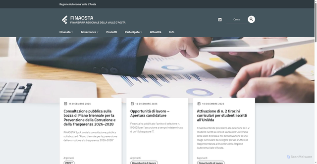 Security scan screenshot of https://www.finaosta.com/
