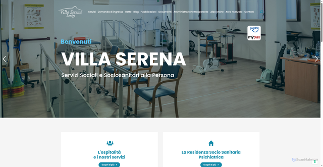 Security scan screenshot of https://www.villaserenalonigo.it/