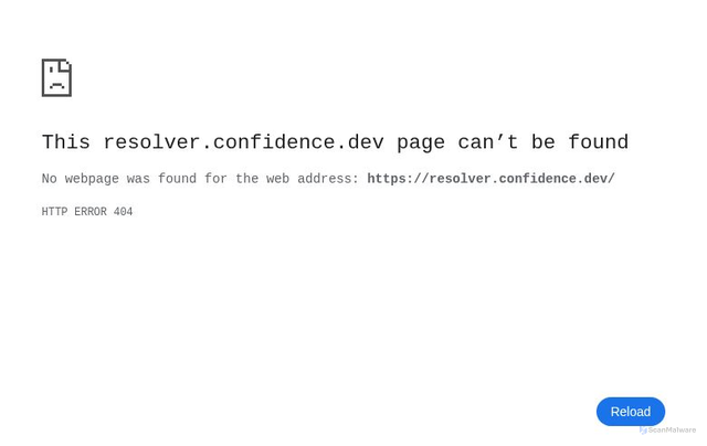 Security scan screenshot of https://resolver.confidence.dev/