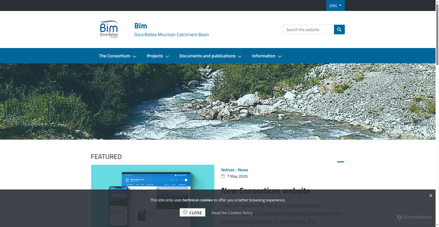 Security scan screenshot of https://www.bimdorabaltea.it/it-it/home