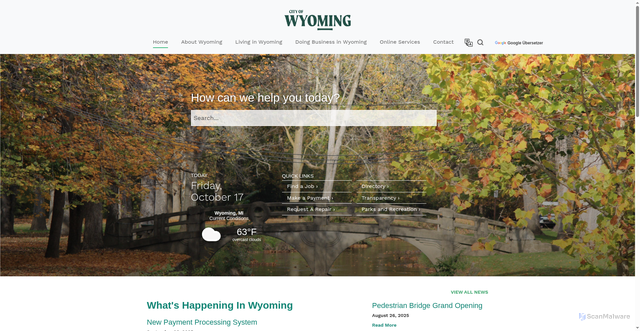 Security scan screenshot of https://www.wyomingmi.gov/