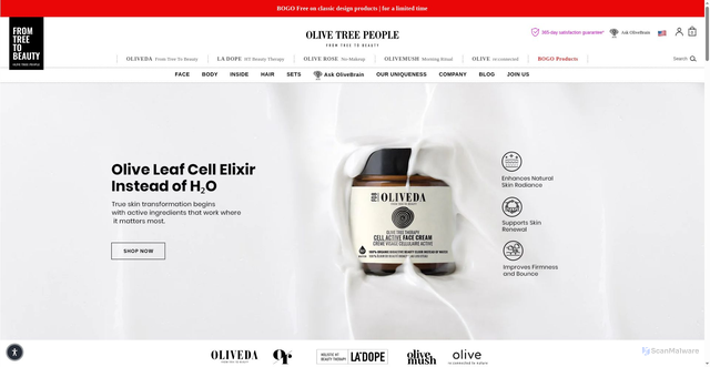 Security scan screenshot of https://us.olivetreepeople.com