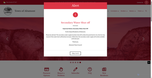 Security scan screenshot of https://altamontutah.gov/