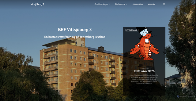 Security scan screenshot of https://vittsjoborg3.se