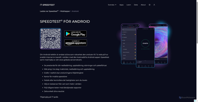 Security scan screenshot of https://lplc0457.pages.dev/sv/apps/android